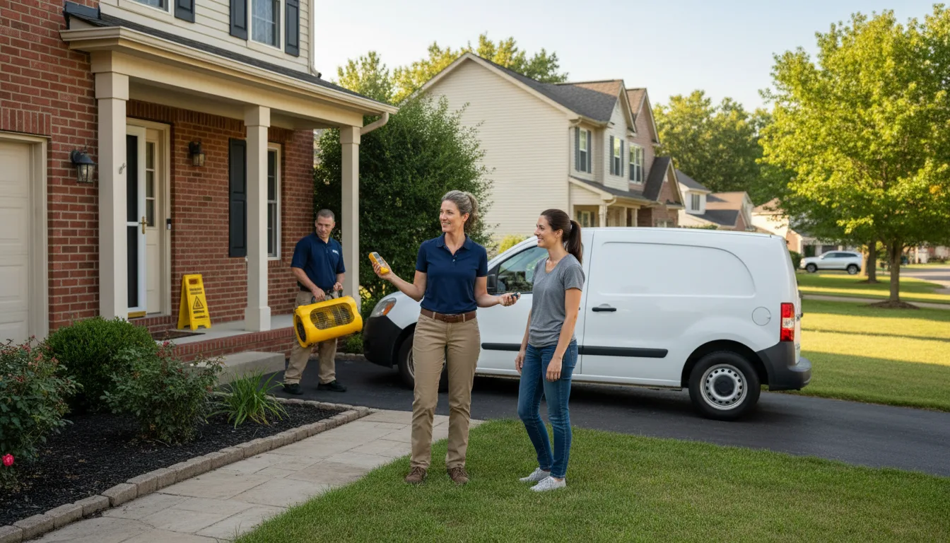 Residential water damage restoration in Exeter, RI
